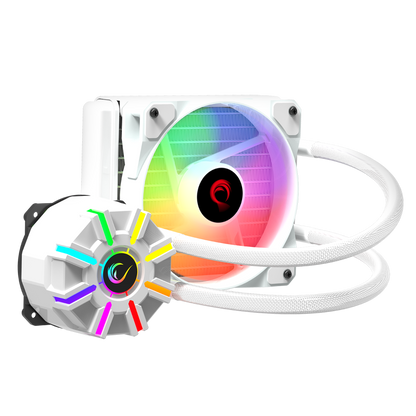 HELIOS C1 Beyaz 68CFM 1800RPM Rainbow AMD AM5/INTEL LGA1700 120mm Sıvı Soğutmalı CPU Fan - Rampage