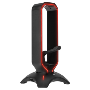 RM-H66 GUARD Siyah RGB Işıklı 2*Usb Port Kulaklık İçin Stand - Rampage