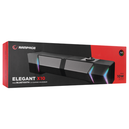 Elegant X10 2.0 Bluetoothlu Rms 3W*2 RGB Işıklı Multimedia Usb 5V 45dB Gaming Oyuncu Speaker - Rampage