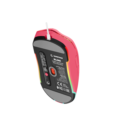 BLINK Pembe 7 Makro Tuşlu RGB 12800 DPI Gaming Oyuncu Mouse - Rampage
