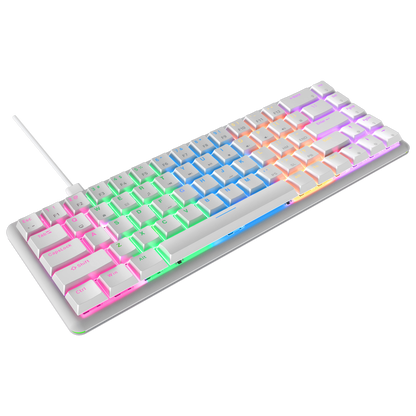 REBEL Beyaz Low Profile RED SWITCH US Layout Mekanik Gaming Oyuncu Klavyesi