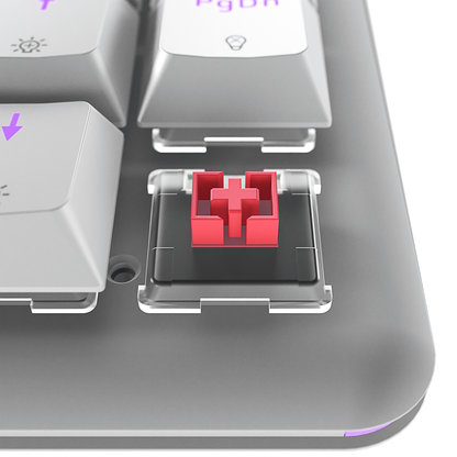 REBEL Beyaz Low Profile RED SWITCH US Layout Mekanik Gaming Oyuncu Klavyesi