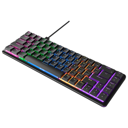 REBEL Siyah Low Profile RED SWITCH US Layout Mekanik Gaming Oyuncu Klavyesi - Rampage