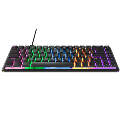 REBEL Siyah Low Profile RED SWITCH US Layout Mekanik Gaming Oyuncu Klavyesi - Rampage