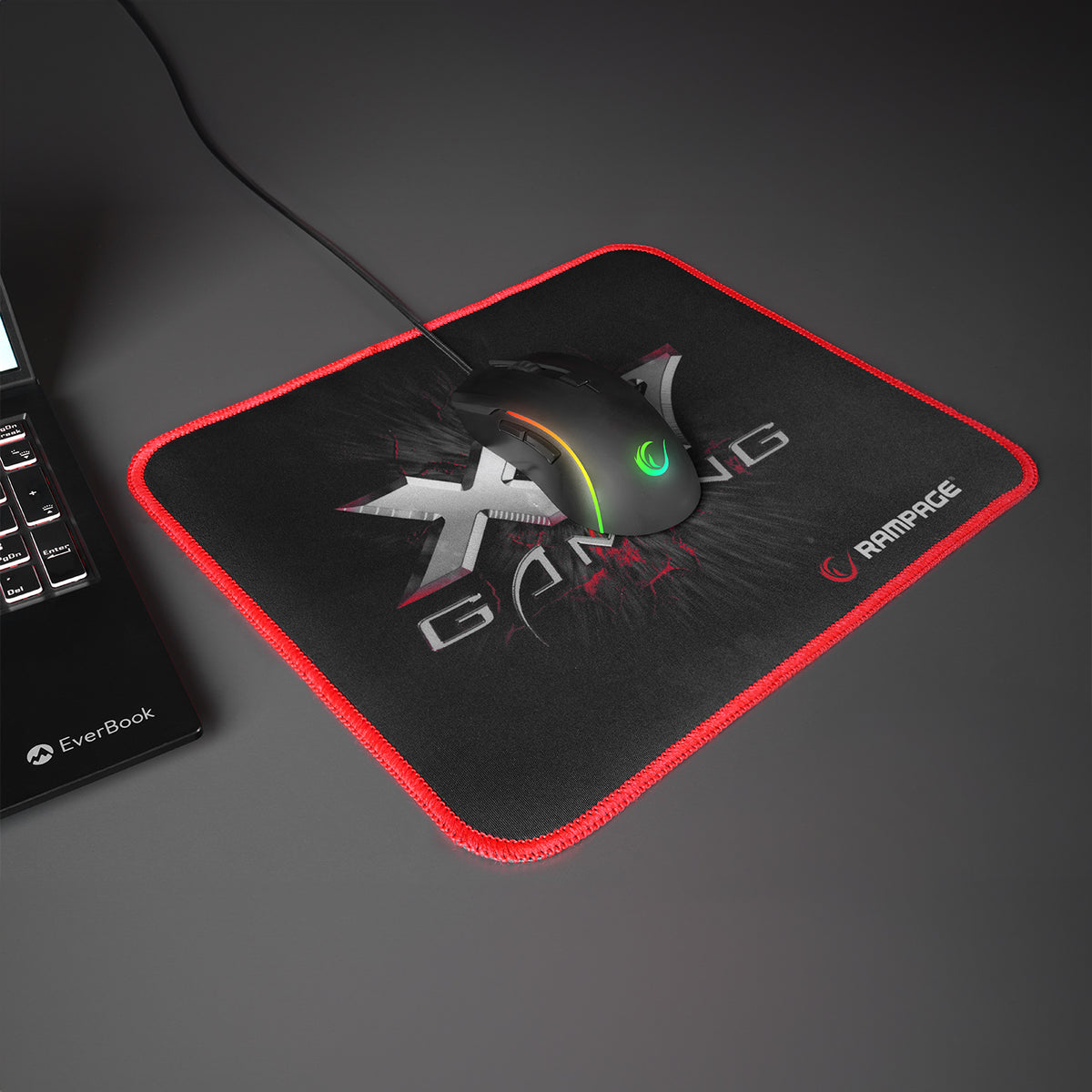 300267 - 32x27 cm Kırmızı Dikişli Oyuncu Mouse Pad