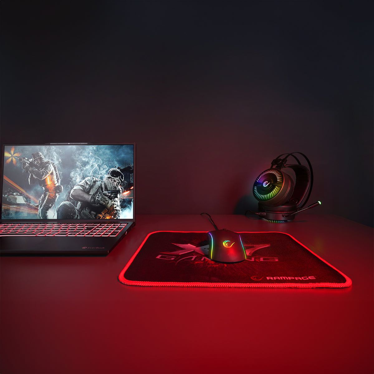 300267 - 32x27 cm Kırmızı Dikişli Oyuncu Mouse Pad