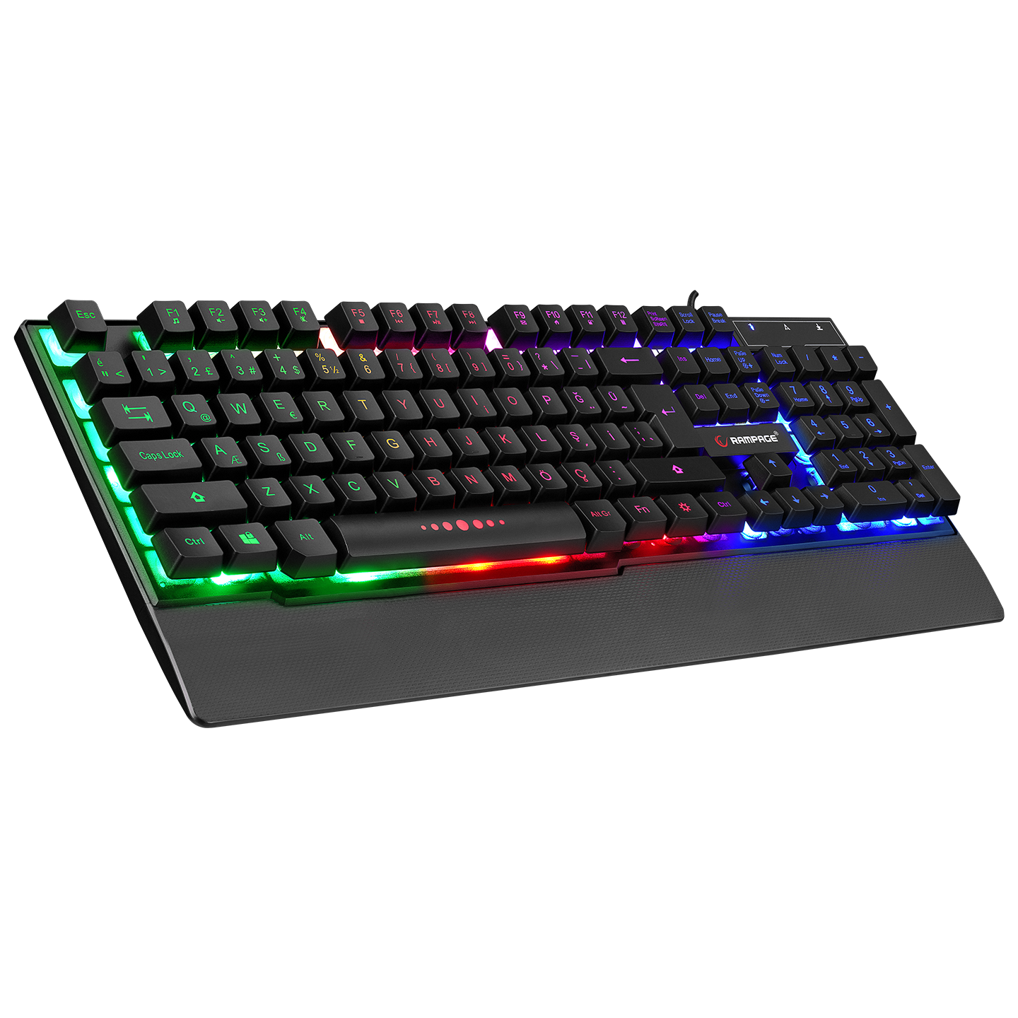 KB-R66 BUBBLE USB Gökkuşağı Aydınlatmalı Q Multimedia Gaming Klavye - Rampage