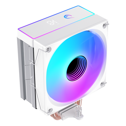 Octagon B70 63CFM 12cm ARGB Sıcaklık Göstergeli AM5/LGA1700 Uyumlu Hava Soğutmalı CPU Fan-Beyaz