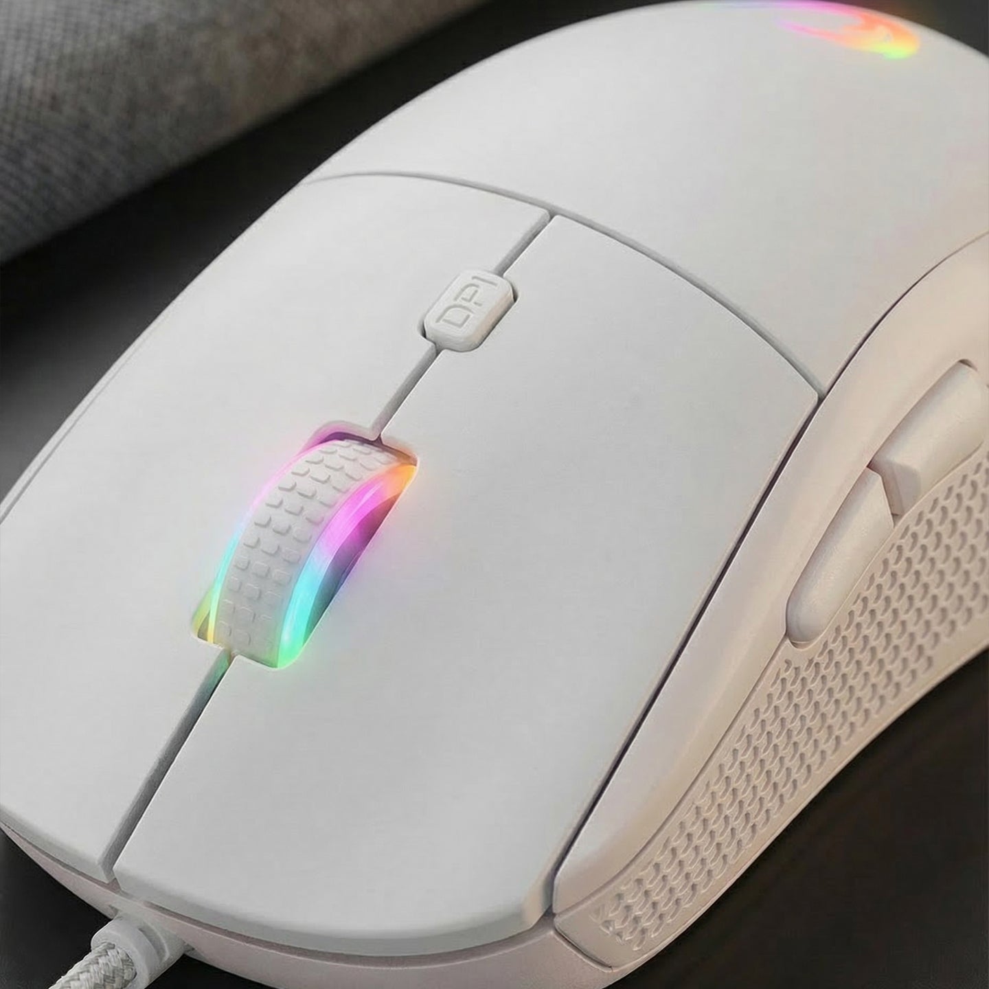 Radiant M1 Makrolu 7200 dpi RGB Oyuncu Mouse-Beyaz
