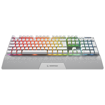 Carbon Beyaz Bilek Destekli Red Switch Gaming Oyuncu Klavyesi - Rampage
