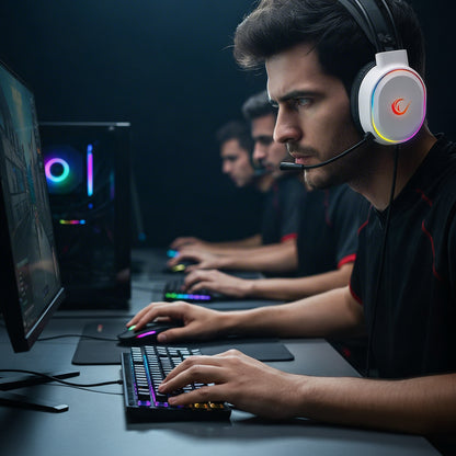 Roque RGB USB Gaming Headset-White