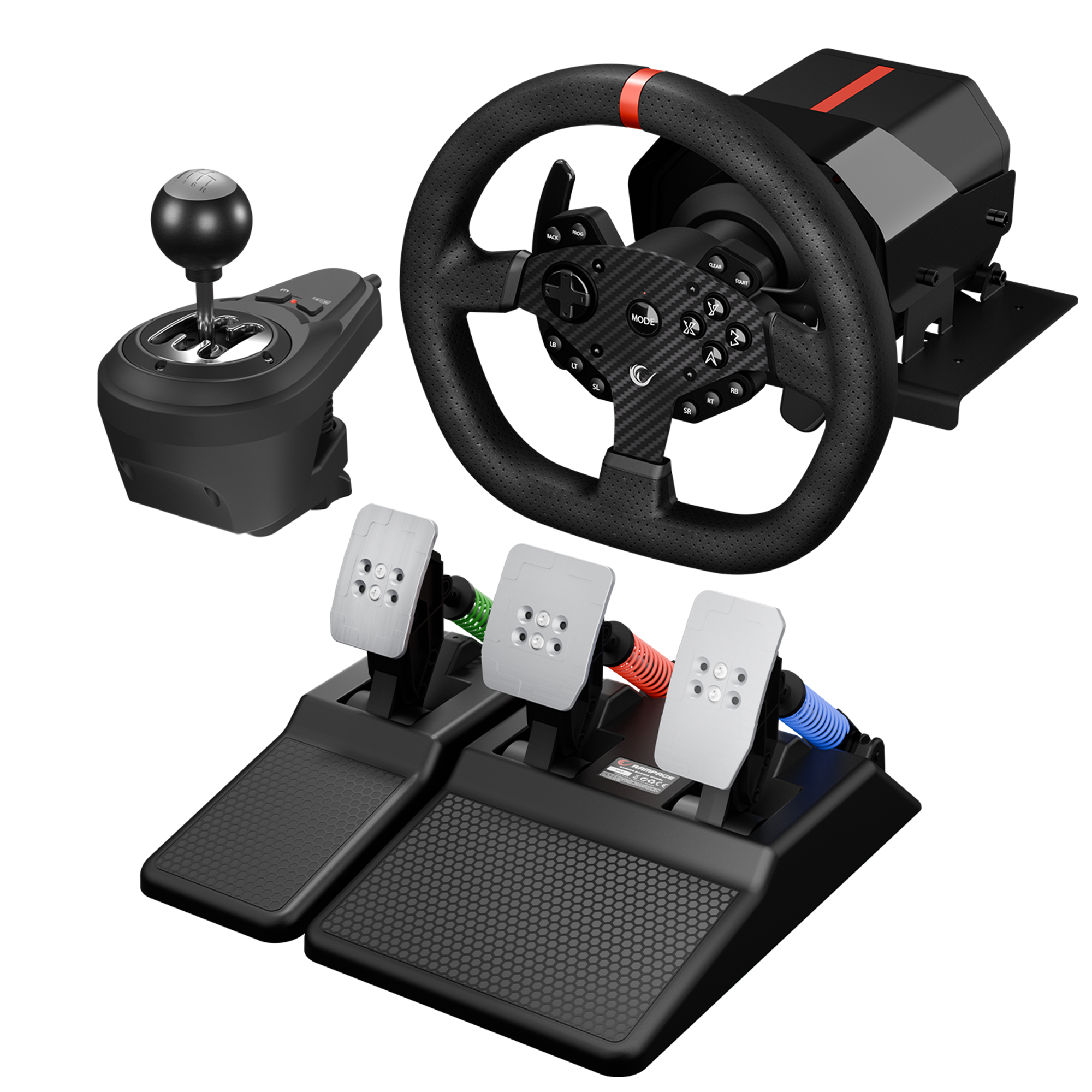 Rowdy V997 Only PC-3 Pedallı Vitesli Force Feedback Oyuncu Direksiyonu