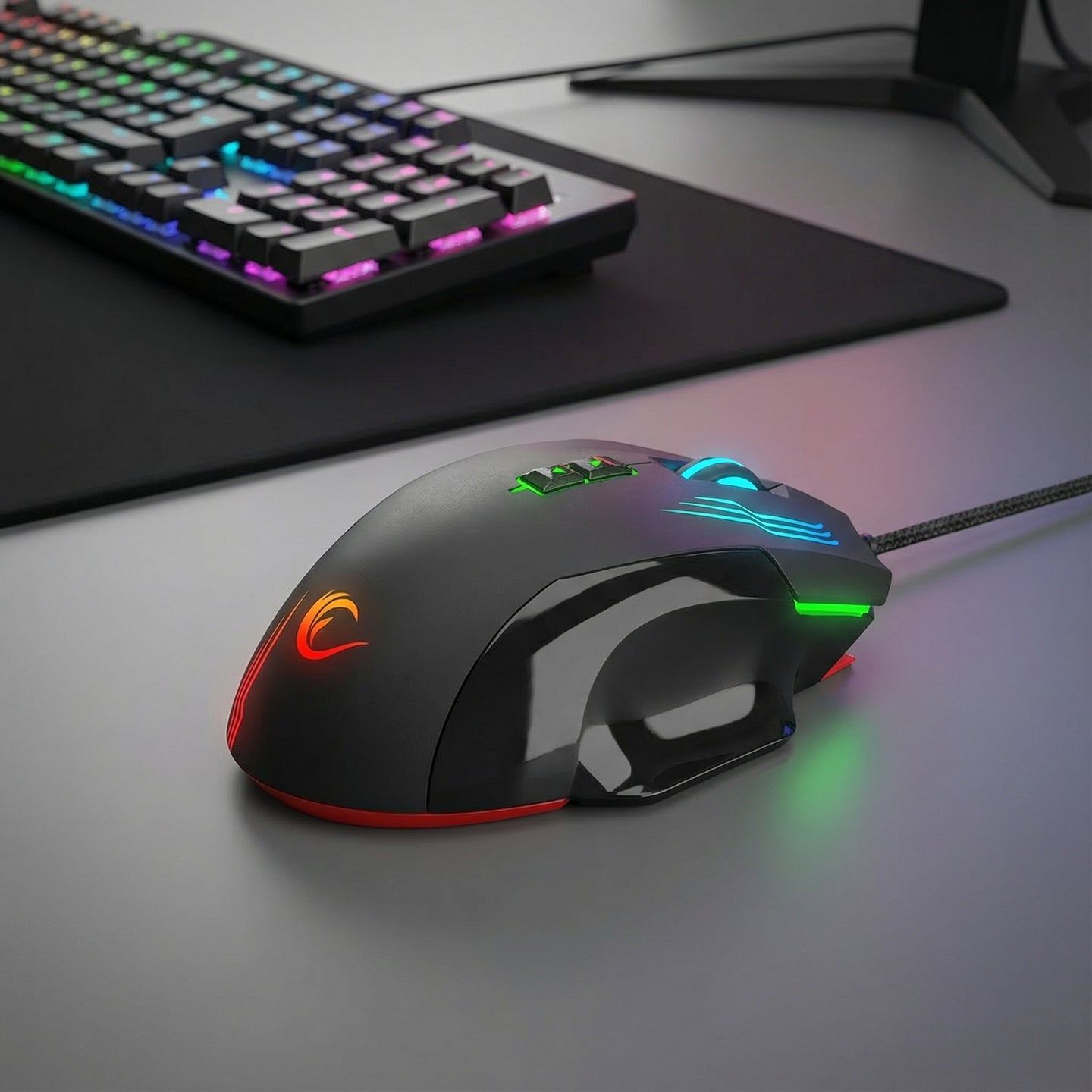 Smx-G38 Claw 7 Makro Tuşlu RGB 12800 Dpi Oyuncu Mouse – Rampage