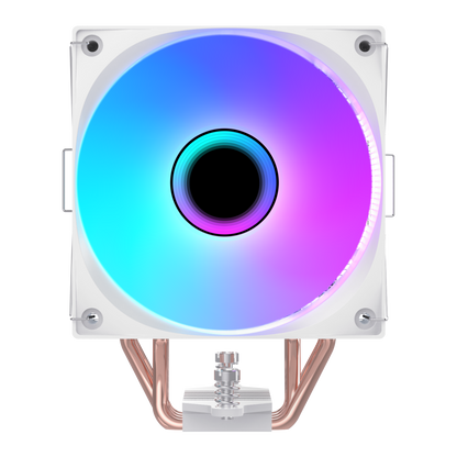 Octagon B70 63CFM 12cm ARGB Sıcaklık Göstergeli AM5/LGA1700 Uyumlu Hava Soğutmalı CPU Fan-Beyaz