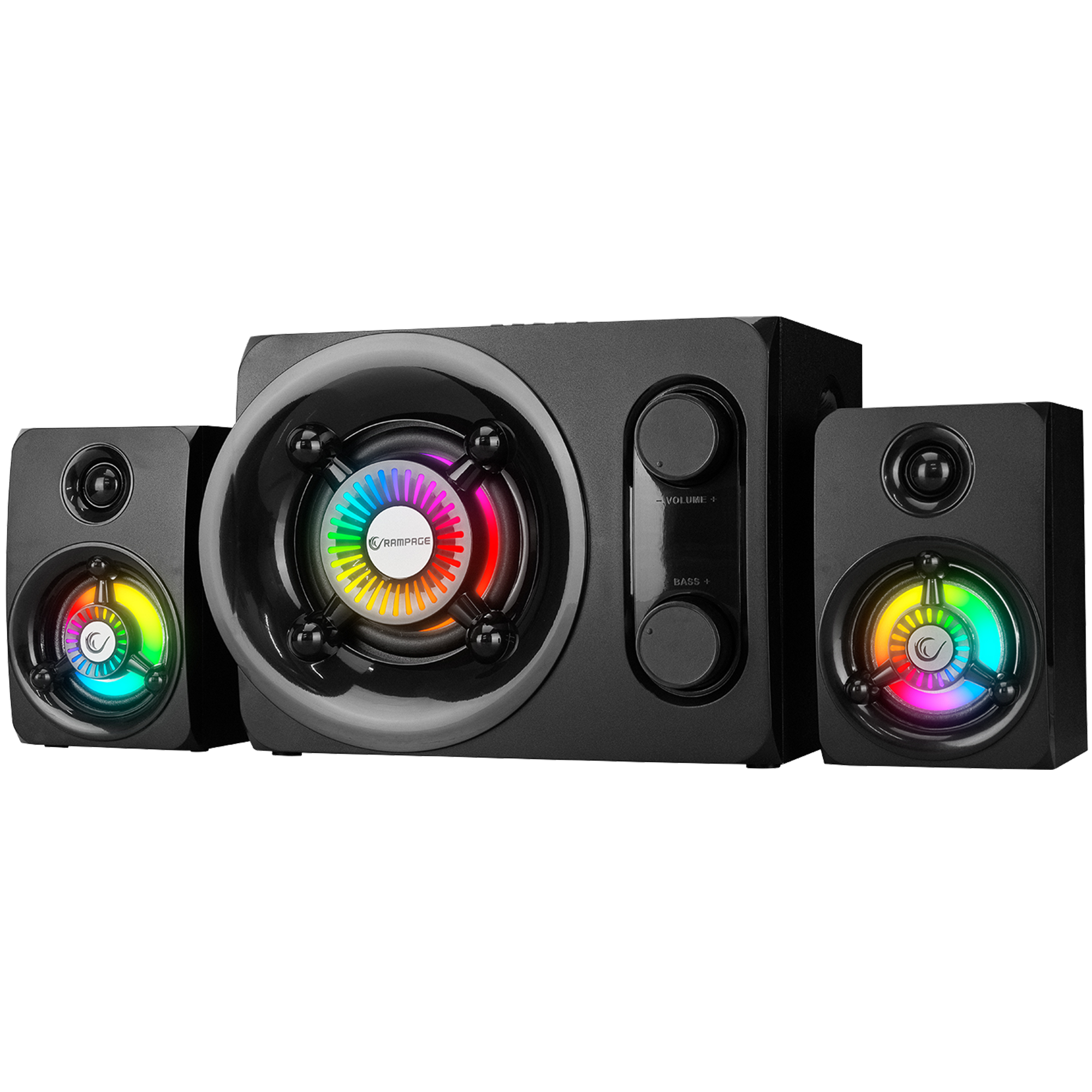 Rms-G8 Antares 2+1 25W Bluetooth+Usb Rainbow Gaming Speaker-Black
