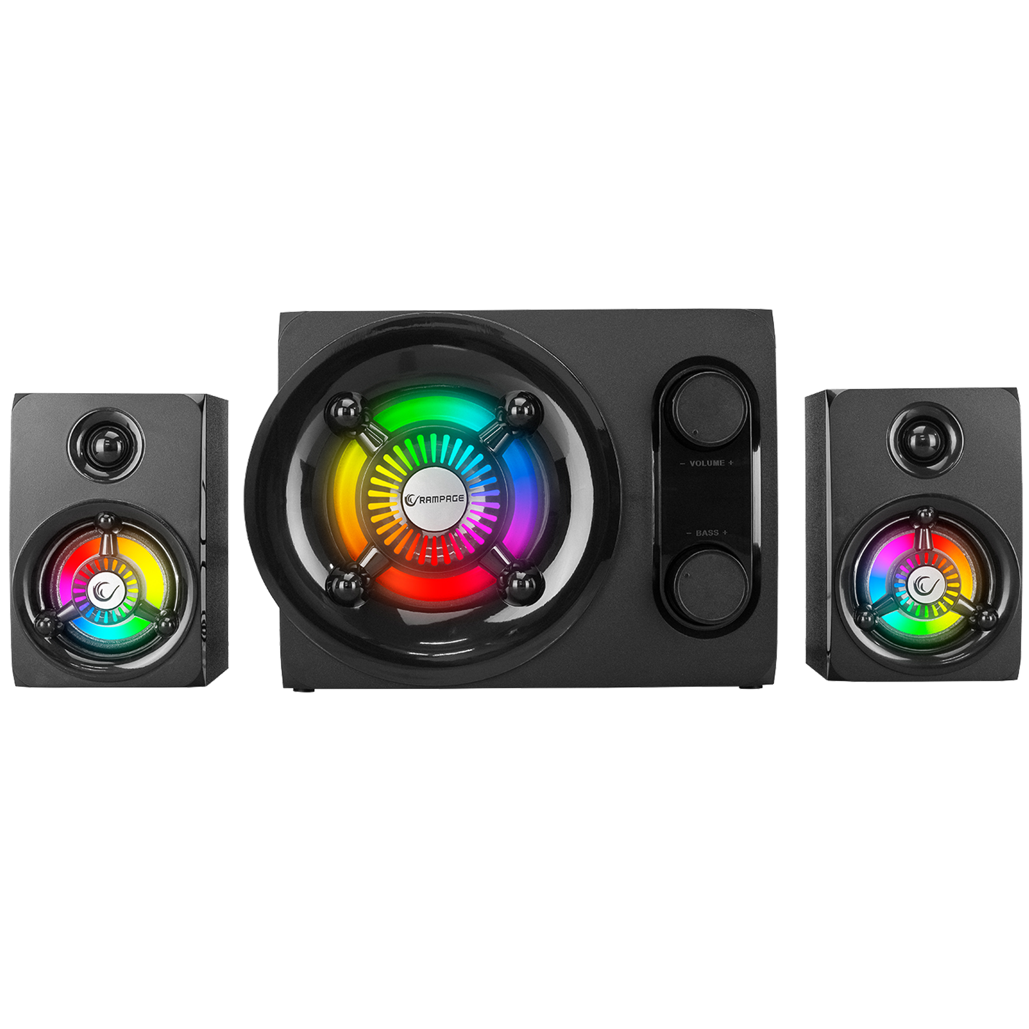 Rms-G8 Antares 2+1 25W Bluetooth+Usb Rainbow Gaming Speaker-Black