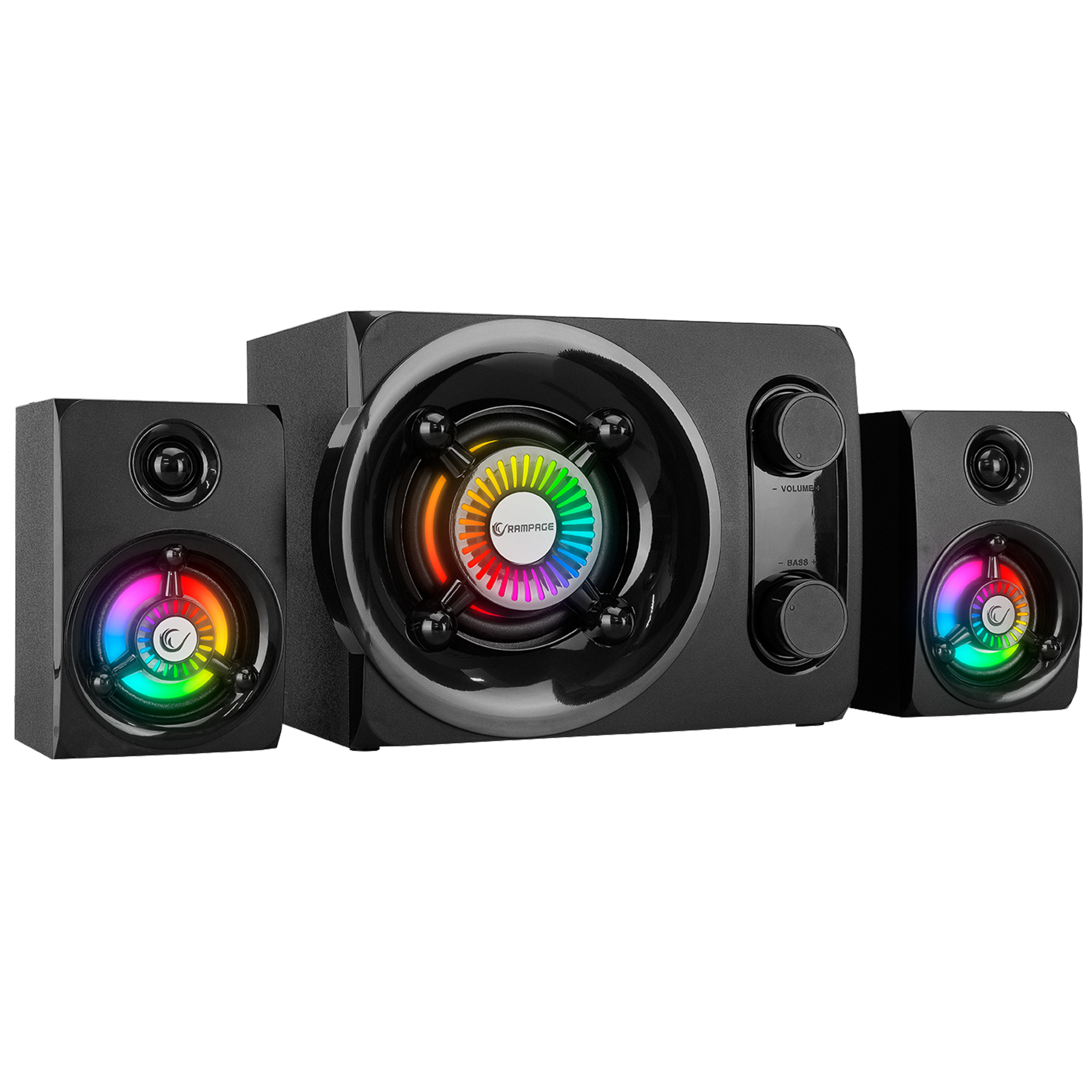 Rms-G8 Antares 2+1 25W Bluetooth+Usb Rainbow Gaming Speaker-Black