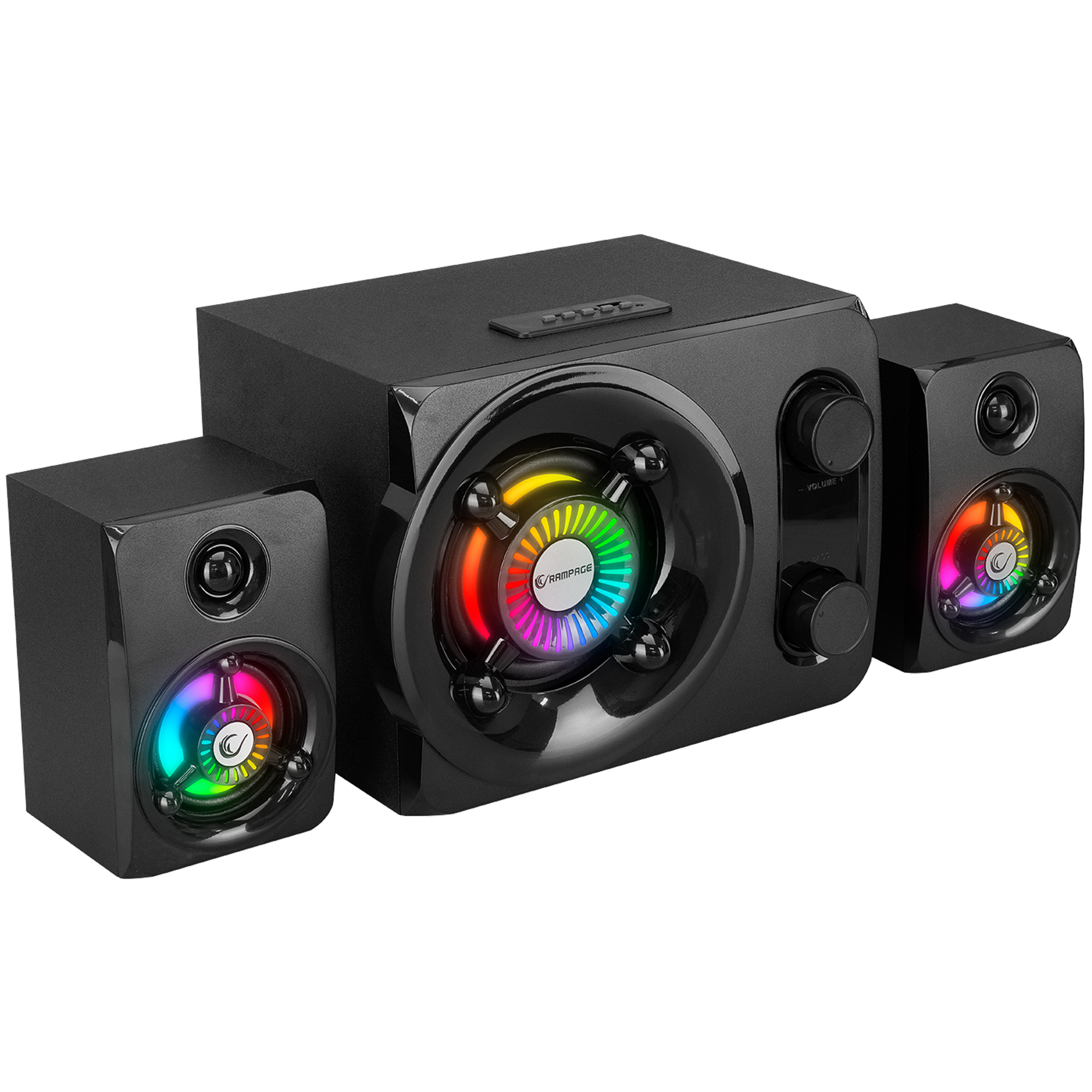 Rms-G8 Antares 2+1 25W Bluetooth+Usb Rainbow Gaming Speaker-Black