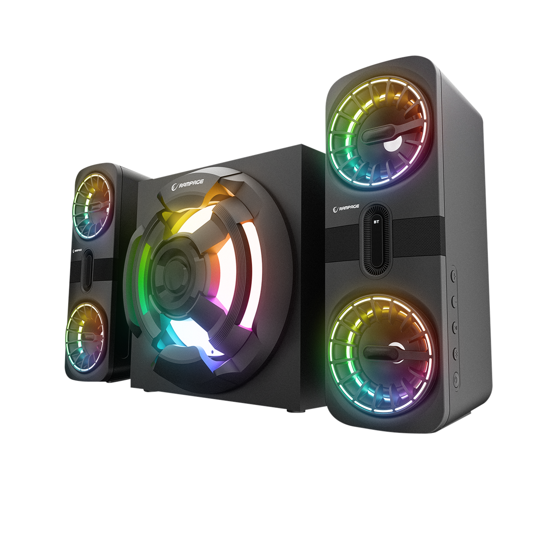 Rms-311 Shard 2+1 80W Usb-Bluetooth,HMDI,Optica Rgb Speaker-Siyah