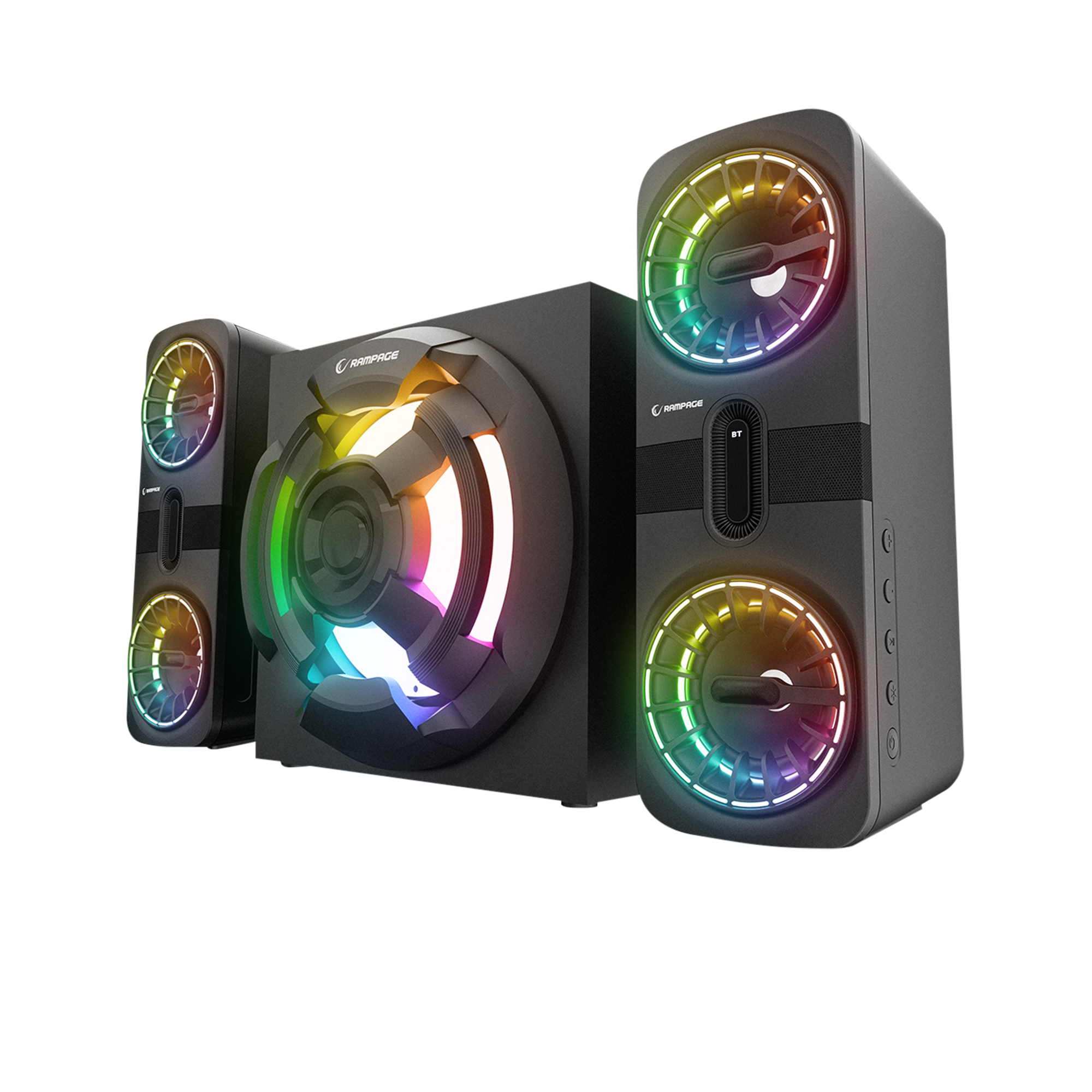 Rms-311 Shard 2+1 80W Usb-Bluetooth,HMDI,Optica Rgb Speaker-Siyah