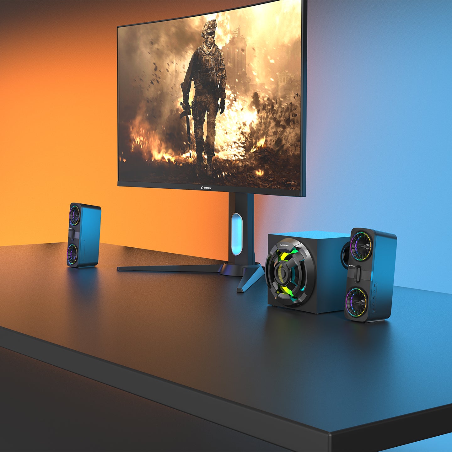 Rms-311 Shard 2+1 80W Usb-Bluetooth,HMDI,Optica Rgb Speaker-Siyah