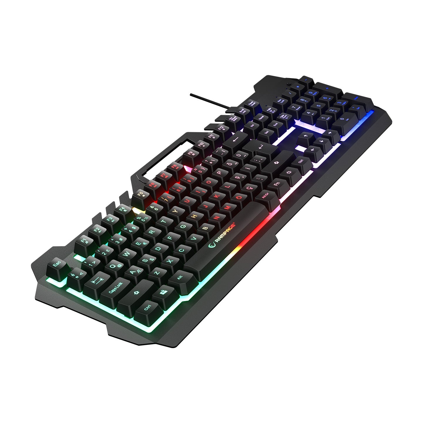 Kb-R57 X-Jammer Gökkuşağı Tam Türkçe Oyuncu Klavyesi – Rampage