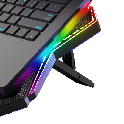 6 Fanlı RGB LCD Göstergeli 17.3 inç Notebook Soğutucu Stand