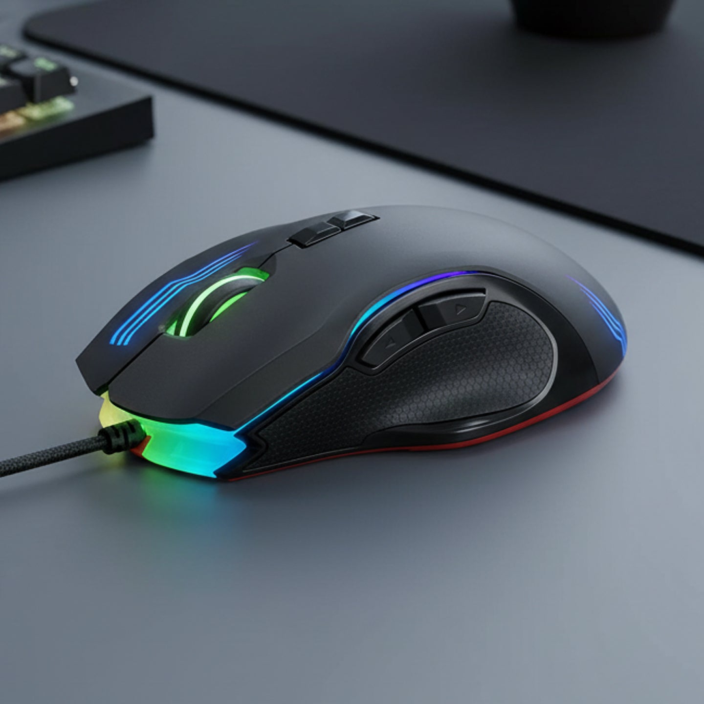 Smx-G38 Claw 7 Makro Tuşlu RGB 12800 Dpi Oyuncu Mouse – Rampage
