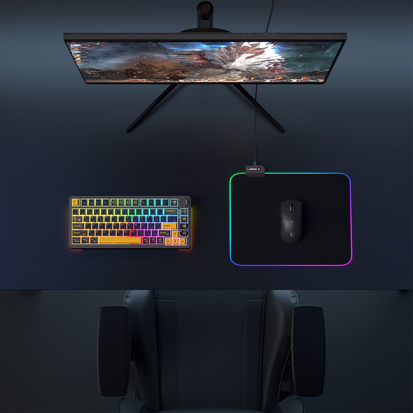 Mp-21 25x33 cm RGB Oyuncu Mouse Pad-Siyah – Rampage