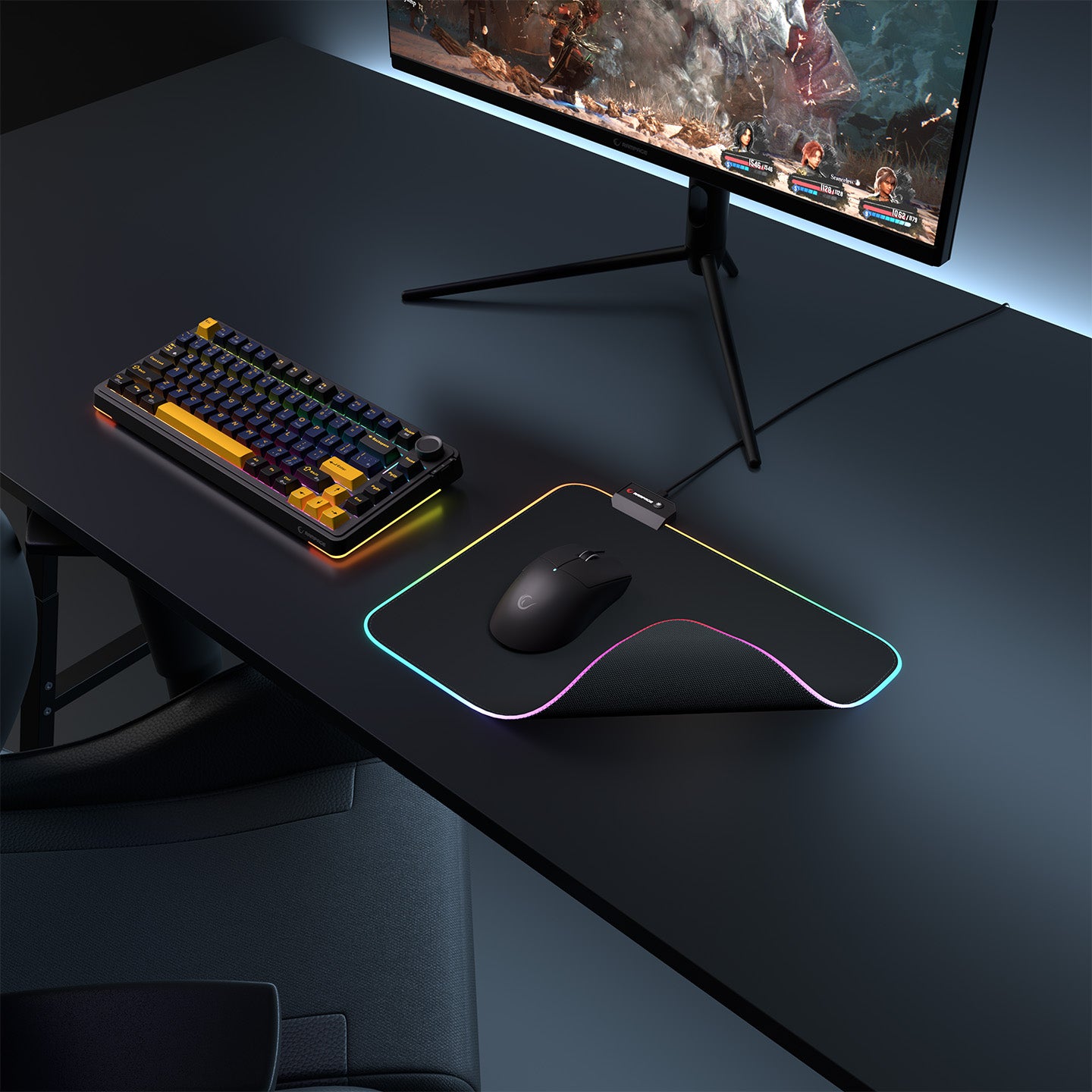 Mp-21 25x33 cm RGB Gaming Mouse Pad-Black