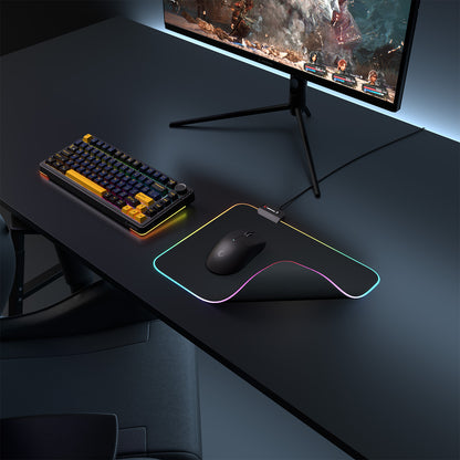 Mp-21 25x33 cm RGB Gaming Mouse Pad-Black