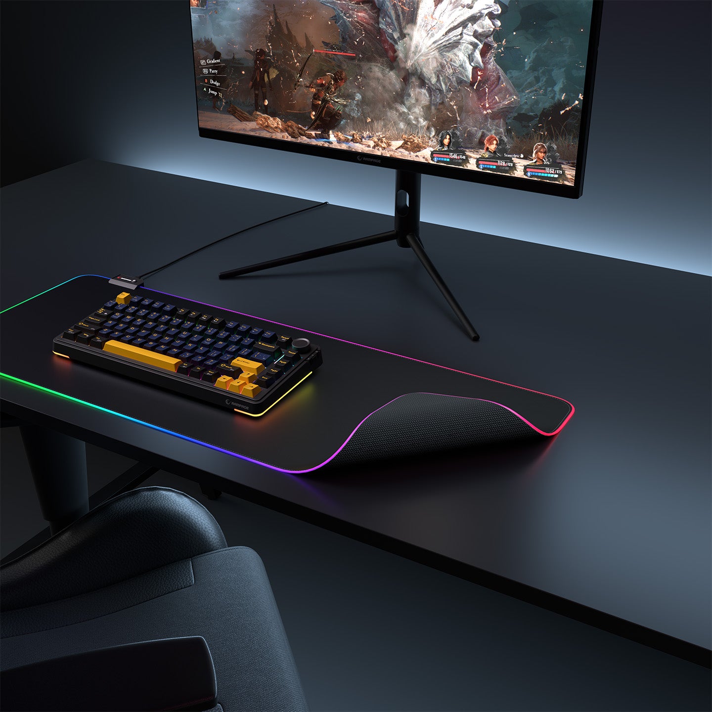 Mp-22 30x80 cm RGB Gaming Mouse Pad-Black