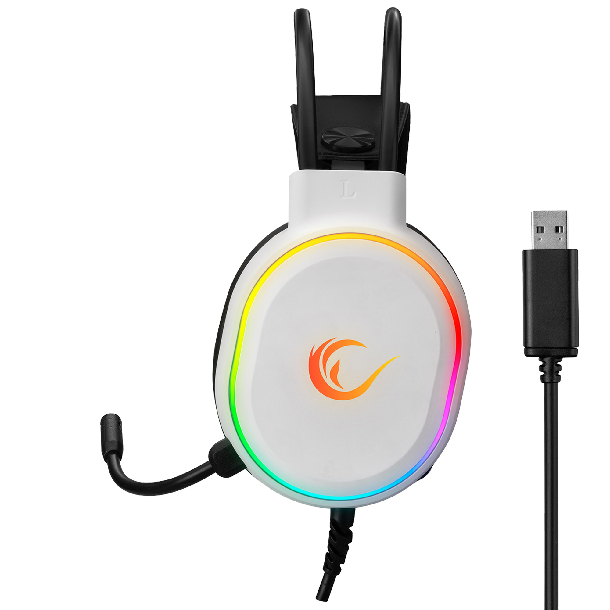 Roque RGB USB Oyuncu Kulaklığı-Beyaz