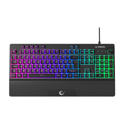 KB-GX65 SIMULA USB RGB Illuminated 4 Macro Key Wrist Rest Gaming Keyboard