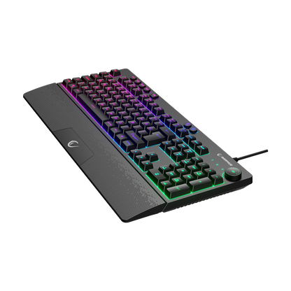 KB-GX65 SIMULA USB RGB Illuminated 4 Macro Key Wrist Rest Gaming Keyboard