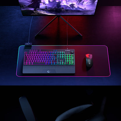 KB-GX65 SIMULA USB RGB Illuminated 4 Macro Key Wrist Rest Gaming Keyboard