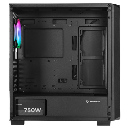 X-CHAIN - Temper Camlı 750W 80 Plus Bronze 4 Adet RGB Fanlı Gaming Oyuncu Kasası