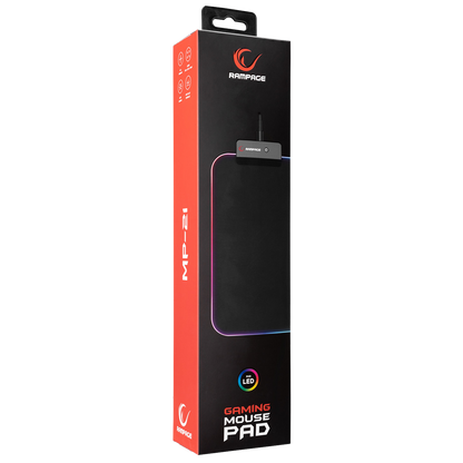 MP-23 25x33 cm RGB Ledli Oyuncu Mouse Pad-Siyah