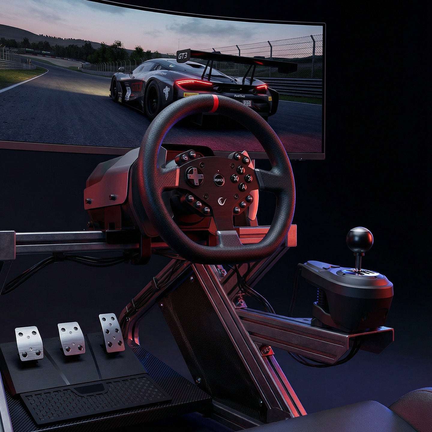 FORCE V995 PS4/PC/XBOX ONE/Xbox Series S/X 3 Pedallı -El Vitesi Gaming Oyun Direksiyonu