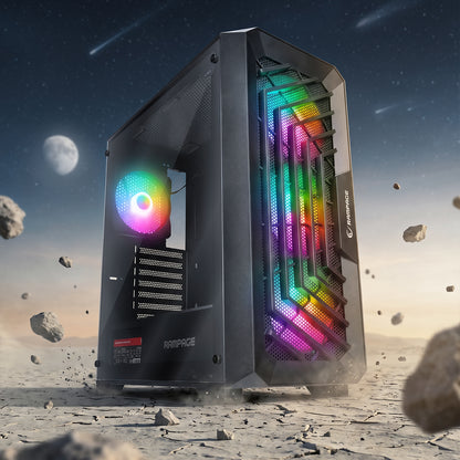 Spear 750W 80+ Bronze 4xRGB Auto Fan Atx Mid-T Oyuncu Kasası-Siyah