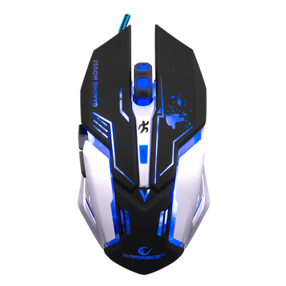 KM-R77 Siyah Usb 3 Farklı Ledli Gaming Q Multimedia Klavye + Mouse Set - Rampage