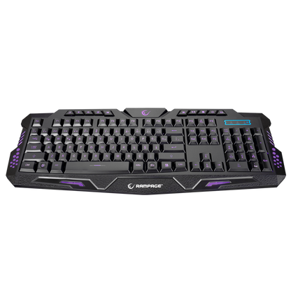 KM-R77 Siyah Usb 3 Farklı Ledli Gaming Q Multimedia Klavye + Mouse Set - Rampage