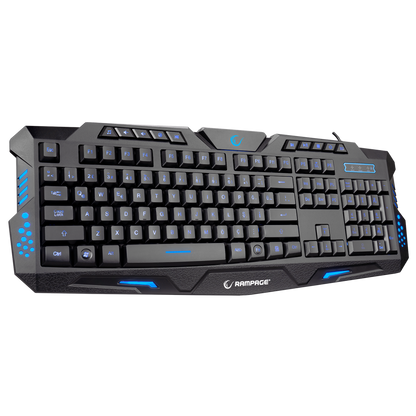 KM-R77 Siyah Usb 3 Farklı Ledli Gaming Q Multimedia Klavye + Mouse Set - Rampage