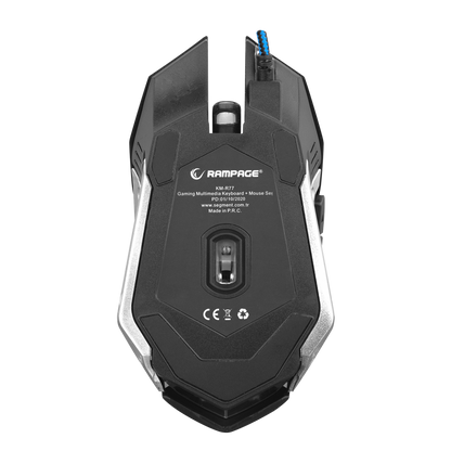 KM-R77 Siyah Usb 3 Farklı Ledli Gaming Q Multimedia Klavye + Mouse Set - Rampage