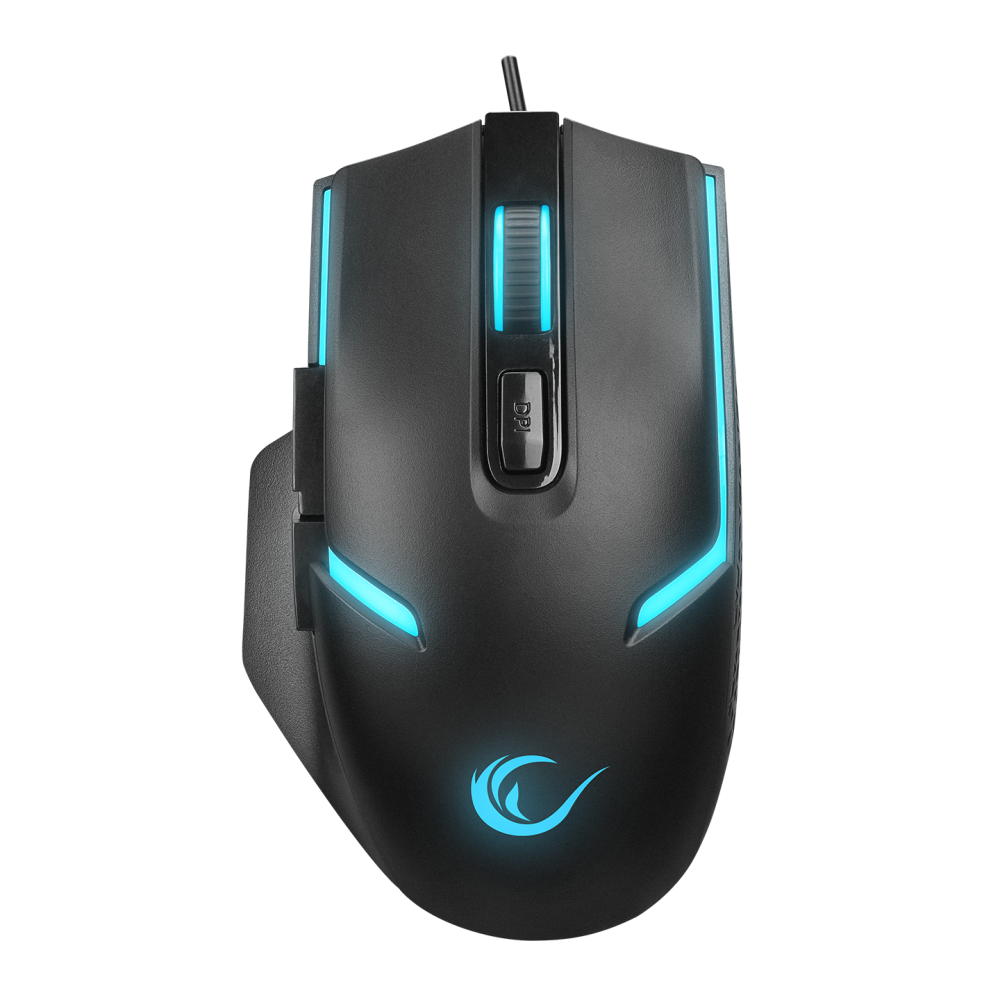 KM-9858 JAZZY Siyah Rainbow Backlight Makro Tuşlu Gaming Klavye + 3600 dpi Mouse Set - Rampage