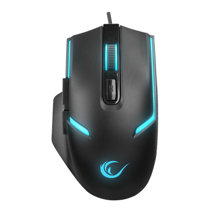 KM-9858 JAZZY Siyah Rainbow Backlight Makro Tuşlu Gaming Klavye + 3600 dpi Mouse Set - Rampage