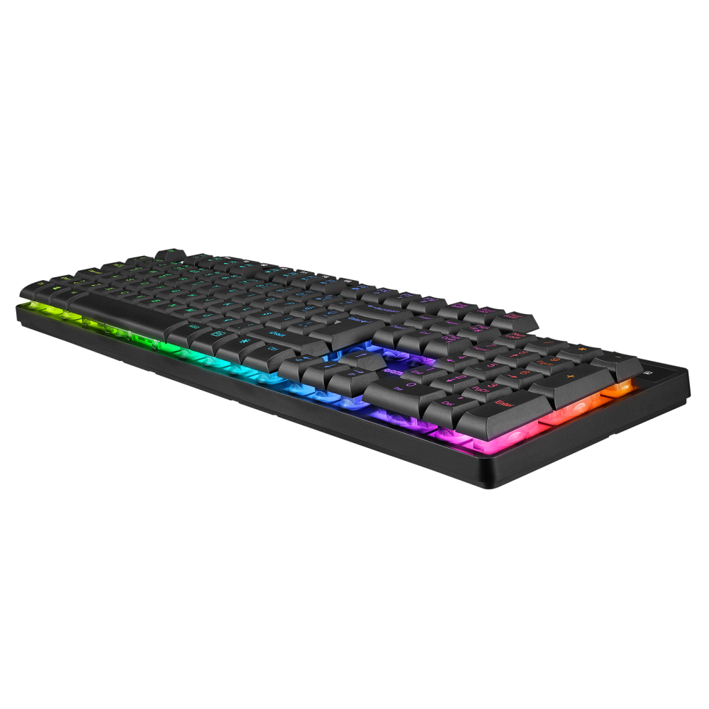 KM-9858 JAZZY Siyah Rainbow Backlight Makro Tuşlu Gaming Klavye + 3600 dpi Mouse Set - Rampage