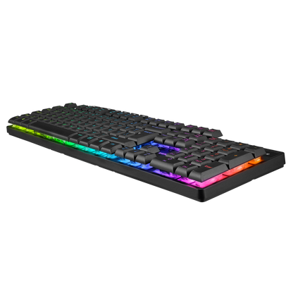 KM-9858 JAZZY Siyah Rainbow Backlight Makro Tuşlu Gaming Klavye + 3600 dpi Mouse Set - Rampage