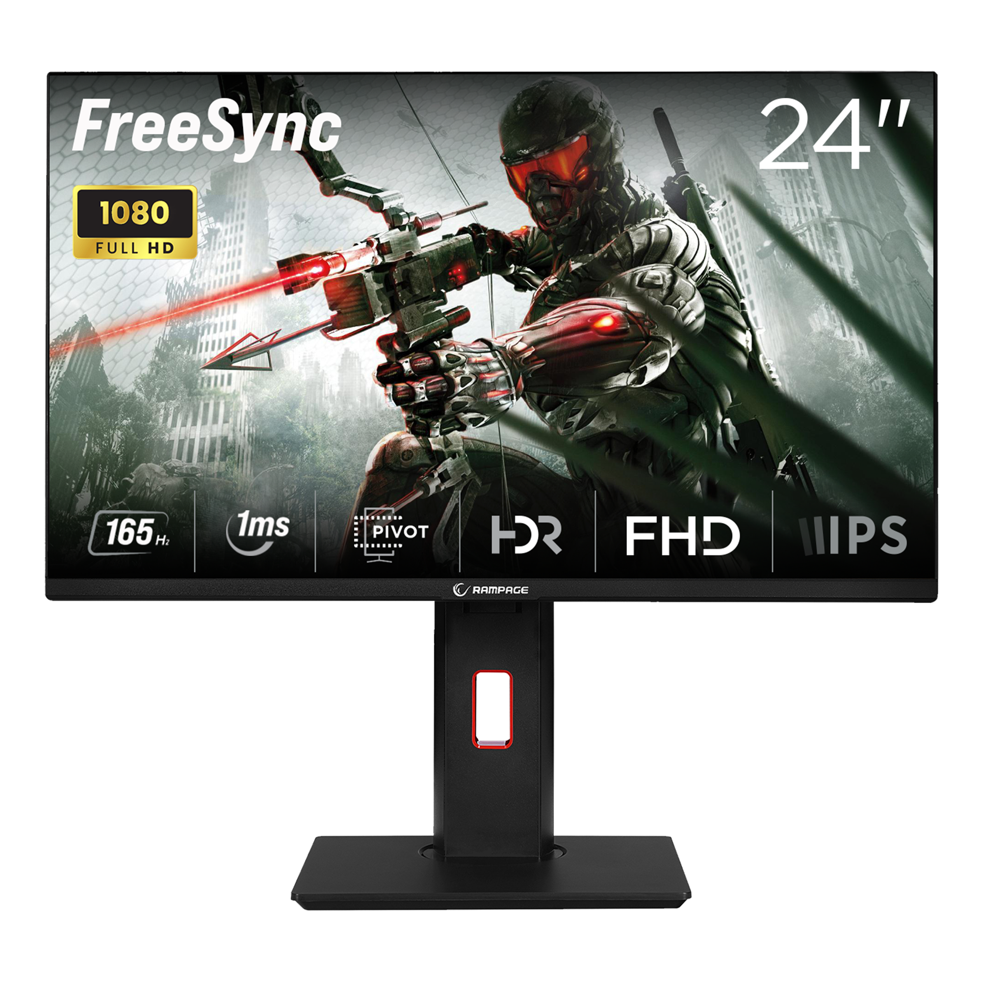 RAGE - RG24R165  24'' 165Hz BOE IPS FHD RGB Freesync HDR Pivot PC Flat Oyuncu Monitörü