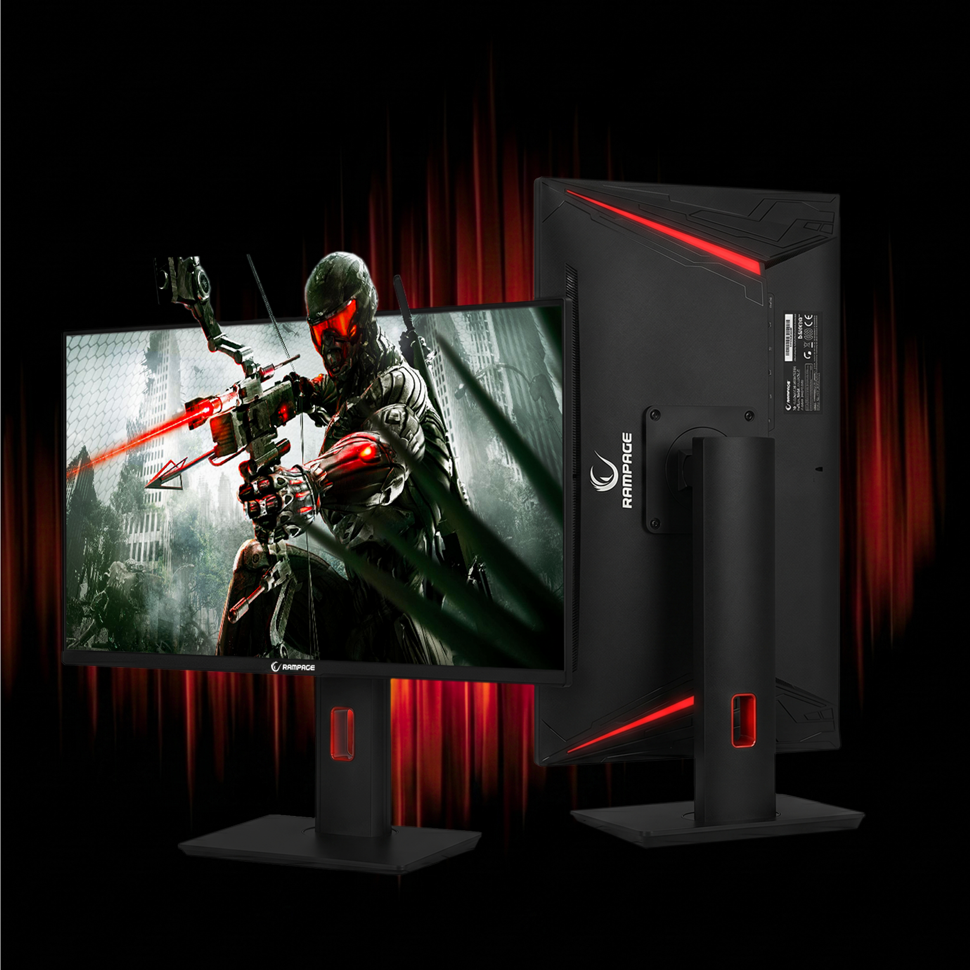 Rage RG24R165 24'' 165Hz BOE IPS FHD RGB Freesync HDR Pivot PC Flat Gaming Monitor